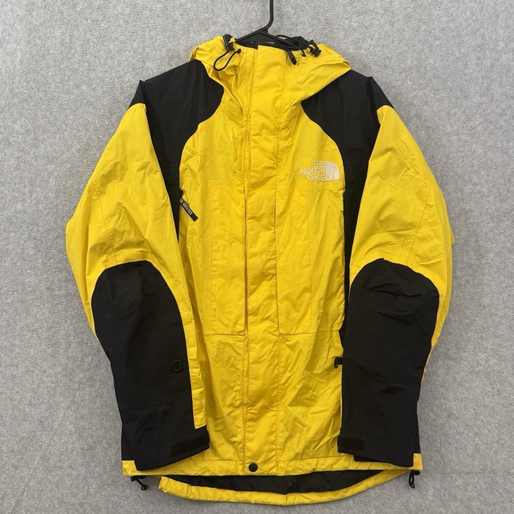 The North Face Jacket Men Small Yellow  Mountain guide Gore Tex Full Zip Hooded